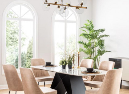 Essgarnitur Essgruppe Möbel Gruppe Esszimmer Esstisch 6x Stuhl Garnitur 7tlg